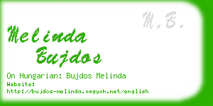 melinda bujdos business card